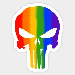 Gay Pride Skull Sticker